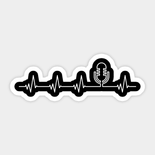 Heartbeat Pulse Microphone for podcasters or singers Sticker